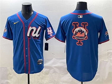 New York Mets Team Big Logo National League All-Star blue All-Star jersey
