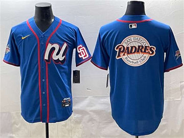 San Diego Padres Team Big Logo National League All-Star blue All-Star jersey