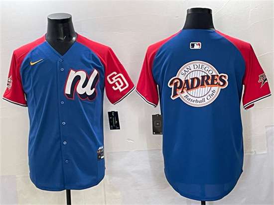 San Diego Padres Team Big Logo National League All-Star blue-red All-Star jersey
