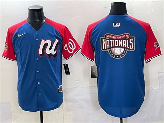 Washington Nationals Team Big Logo National League All-Star blue-red All-Star jersey