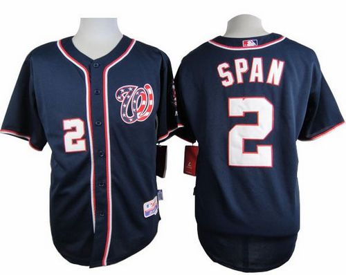 Denard Span Washington Nationals navy jersey