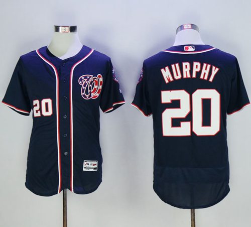 Daniel Murphy Washington Nationals navy Authentic jersey