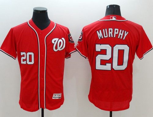 Daniel Murphy Washington Nationals red Authentic jersey