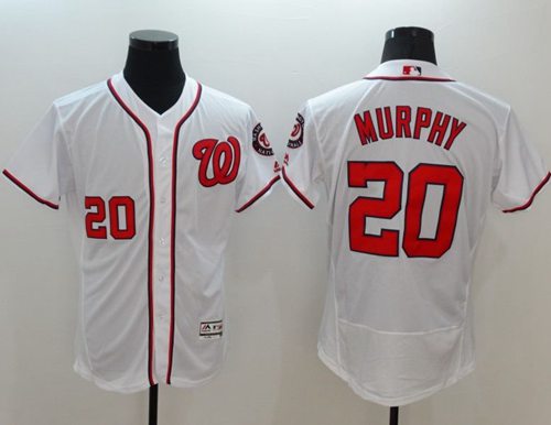 Daniel Murphy Washington Nationals white Authentic jersey