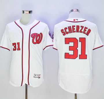 Max Scherzer Washington Nationals white Authentic jersey