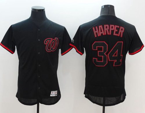 Bryce Harper Washington Nationals black Fashion jersey