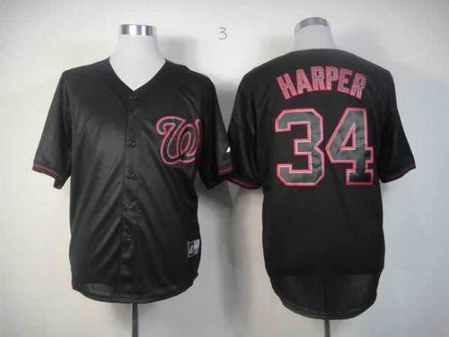 Bryce Harper Washington Nationals black Fashion jersey