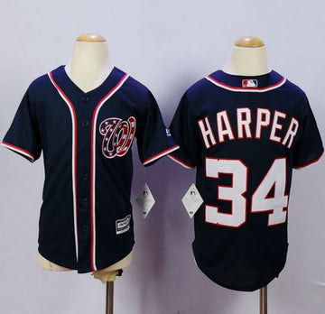 Bryce Harper Washington Nationals blue jersey