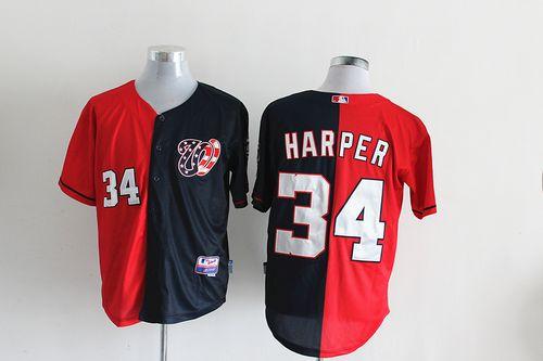 Bryce Harper Washington Nationals blue-red Fashion jersey