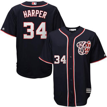 Bryce Harper Washington Nationals navy jersey