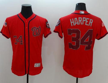 Bryce Harper Washington Nationals red Fashion jersey