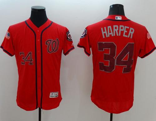 Bryce Harper Washington Nationals red Fashion jersey