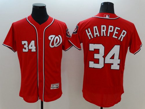 Bryce Harper Washington Nationals red Authentic jersey