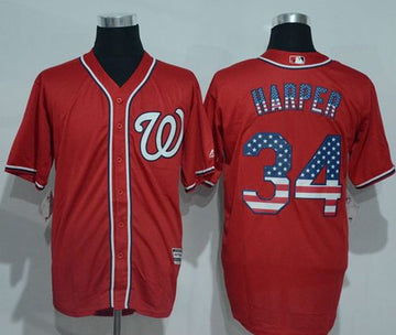 Bryce Harper Washington Nationals red Fashion jersey