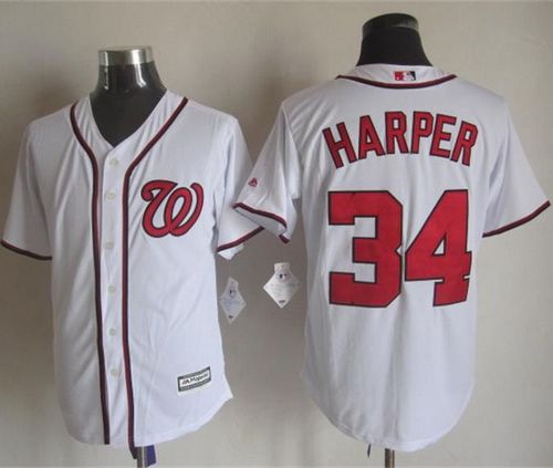 Bryce Harper Washington Nationals white jersey