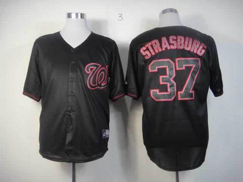 Stephen Strasburg Washington Nationals black Fashion jersey