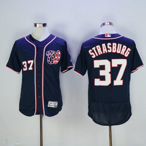 Stephen Strasburg Washington Nationals navy Authentic jersey