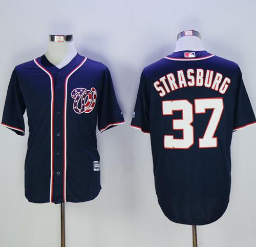 Stephen Strasburg Washington Nationals navy jersey