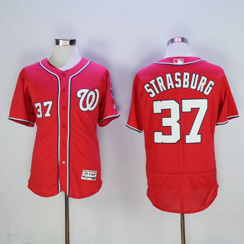 Stephen Strasburg Washington Nationals red Authentic jersey