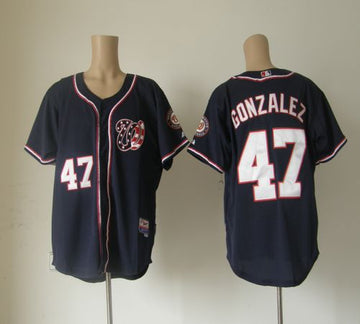 Gio Gonzalez Washington Nationals navy jersey