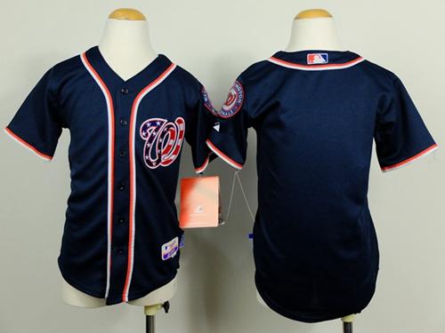 Custom Washington Nationals blue jersey