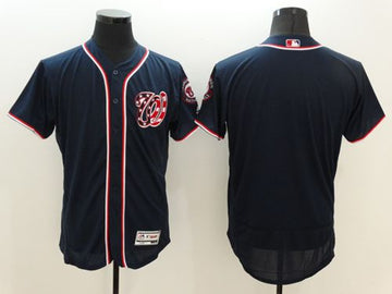 Custom Washington Nationals navy Authentic jersey