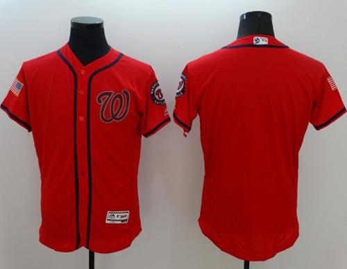 Custom Washington Nationals red Fashion jersey