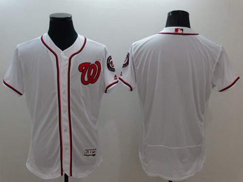 Custom Washington Nationals white Authentic jersey