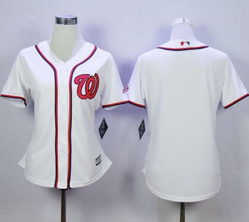Custom Washington Nationals white Fashion jersey