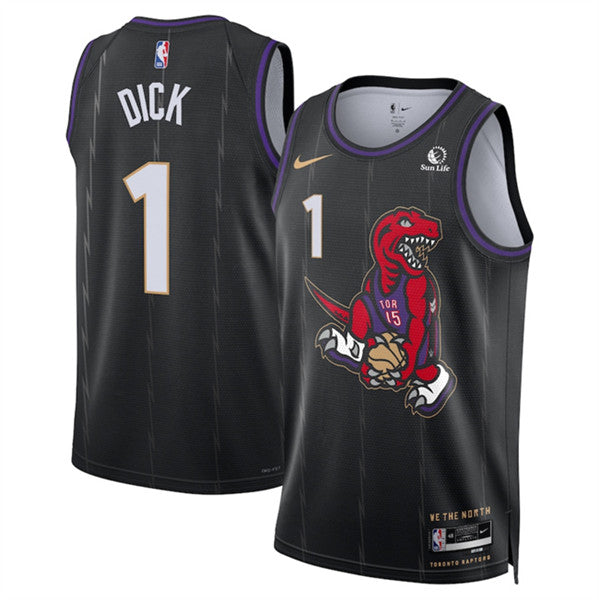Gradey Dick Toronto Raptors black City Edition jersey