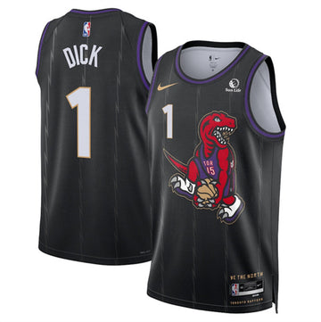 Gradey Dick Toronto Raptors black City Edition jersey