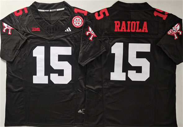 Dylan Raiola Nebraska Cornhuskers black jersey