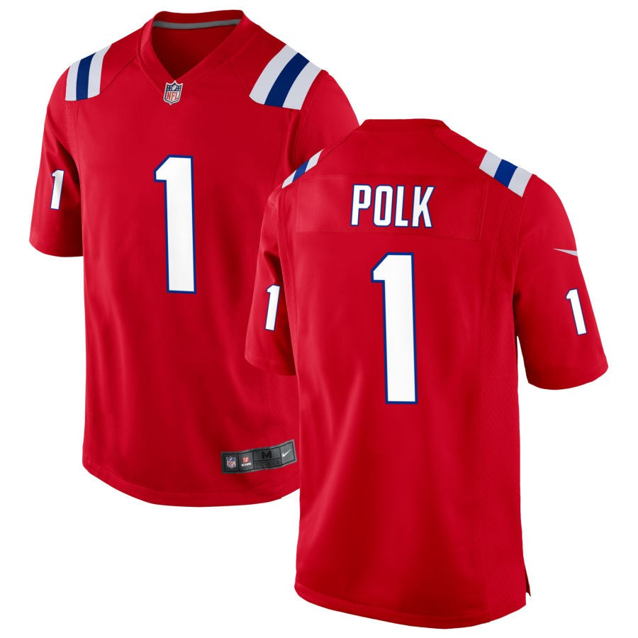 Ja'Lynn Polk New England Patriots red Game jersey
