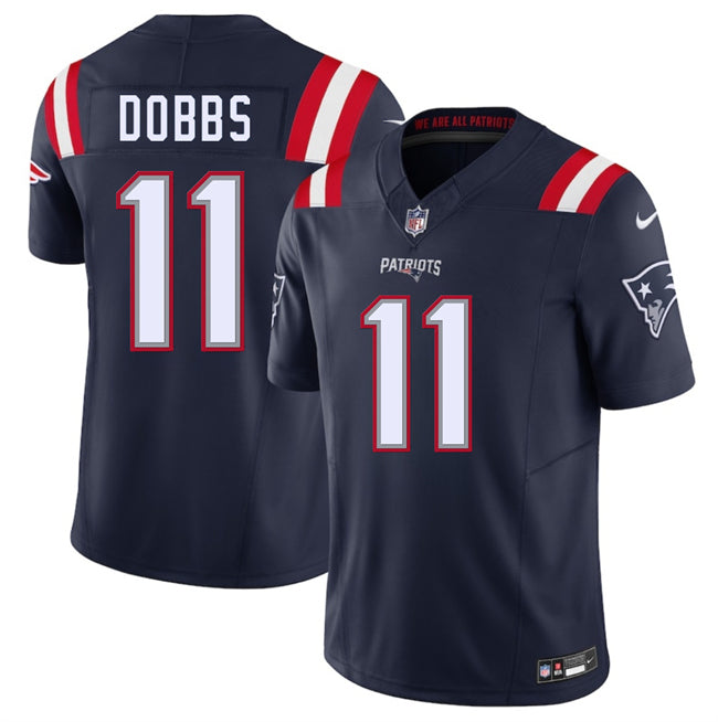 Joshua Dobbs New England Patriots navy jersey