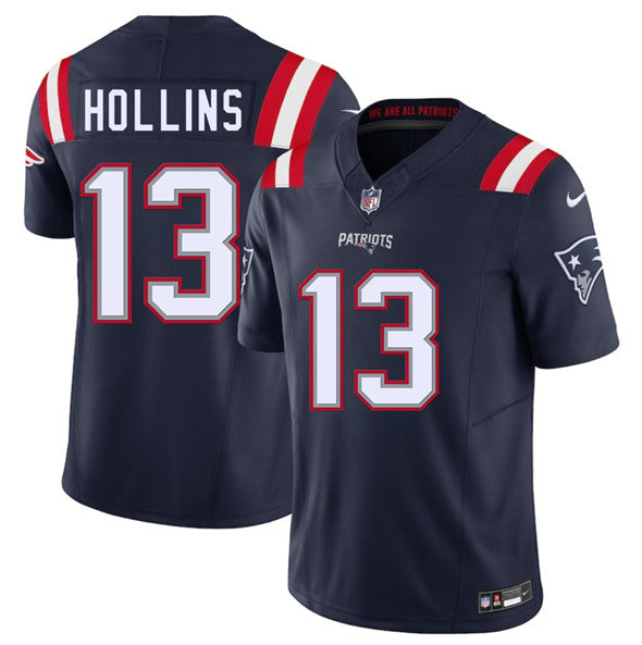 Mack Hollins New England Patriots navy jersey