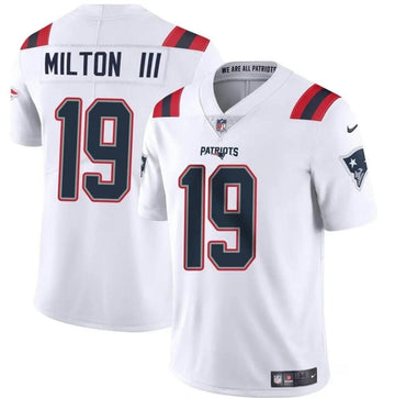 Joe Milton III New England Patriots white jersey