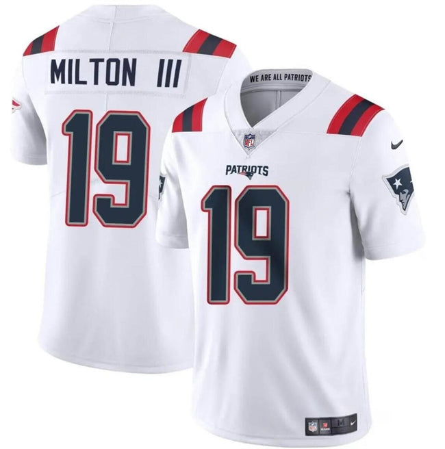 Joe Milton III New England Patriots white jersey
