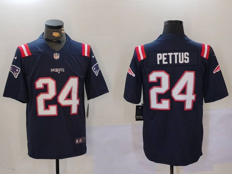 Dell Pettus New England Patriots navy jersey