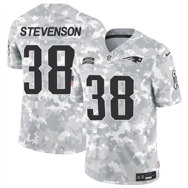 Rhamondre Stevenson New England Patriots camo Salute To Service jersey