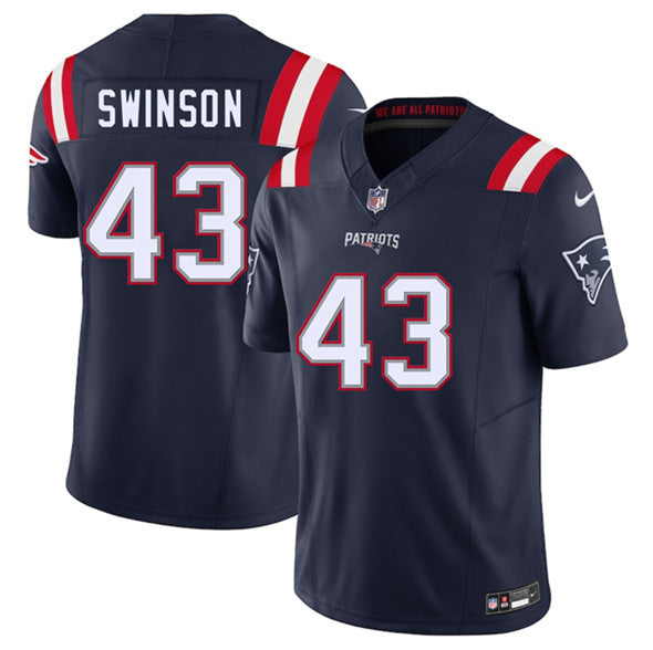 Bradyn Swinson New England Patriots navy jersey