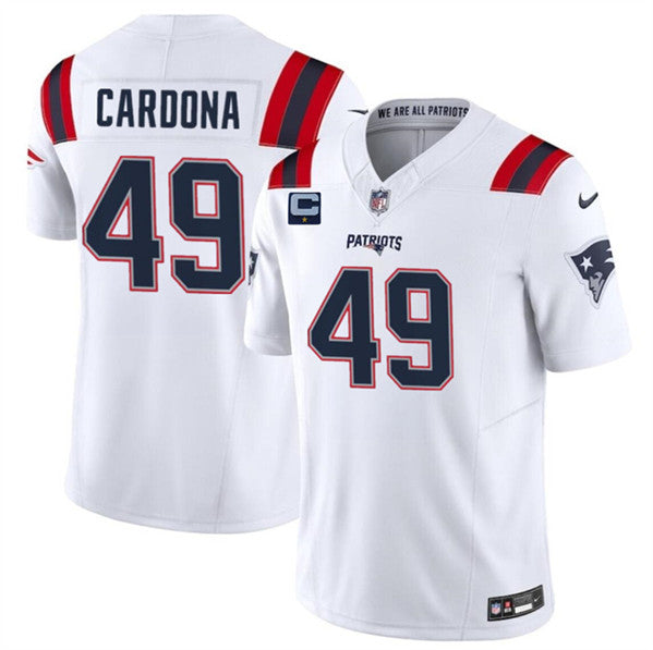 Joe Cardona New England Patriots white jersey