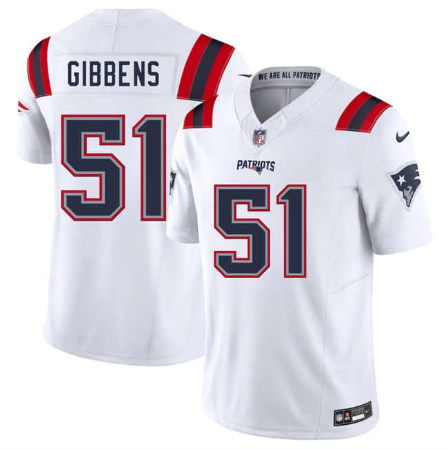 Jack Gibbens New England Patriots white jersey