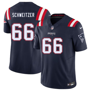 Wes Schweitzer New England Patriots navy FUSE jersey