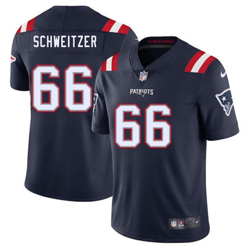 Wes Schweitzer New England Patriots navy jersey