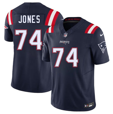 Caleb Jones New England Patriots navy jersey