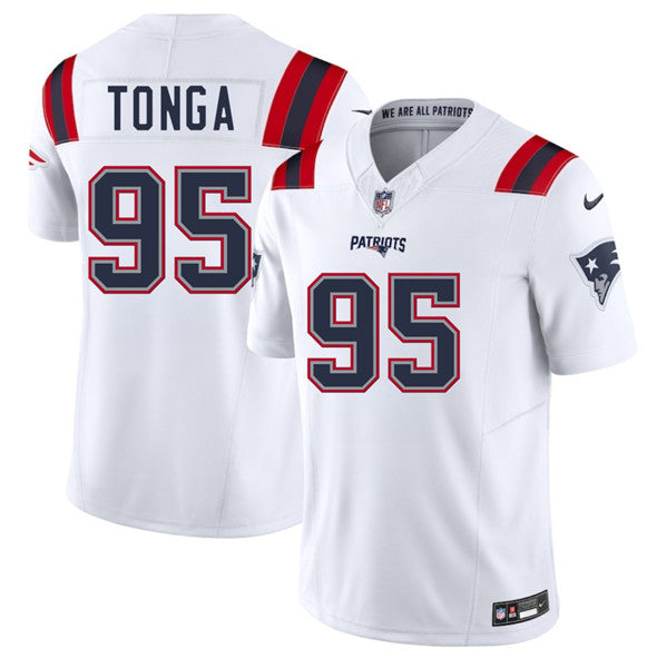 Khyiris Tonga New England Patriots white FUSE jersey