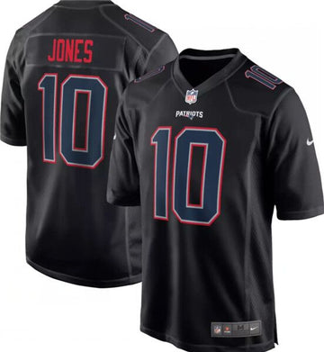 Custom New England Patriots black Game jersey