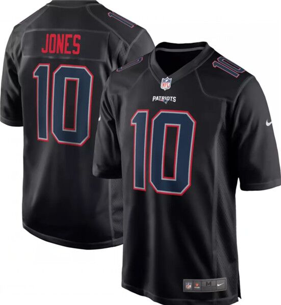 Custom New England Patriots black Game jersey