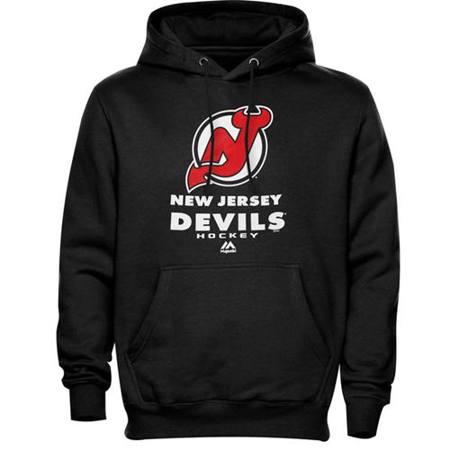 Majestic Critical Victory VIII Fleece Hoodie New Jersey Devils black jersey