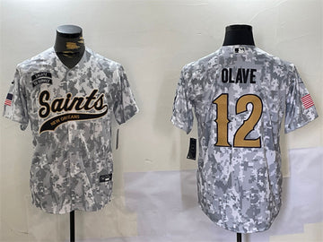 Chris Olave New Orleans Saints camo Salute To Service jersey